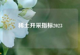 稀土開采指標2023