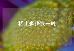 稀土多少錢一噸