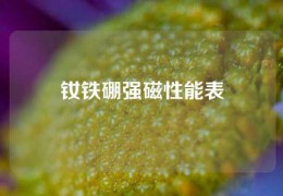 釹鐵硼強磁性能表