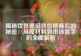 揭秘釹鐵硼磁鐵價格背后的秘密：從原材料到市場需求的全面解析