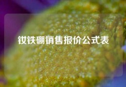 釹鐵硼銷售報(bào)價(jià)公式表