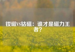 釹磁VS鈷磁：誰才是磁力王者？