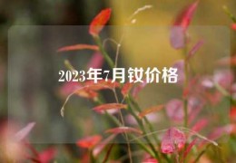 2023年7月釹價格