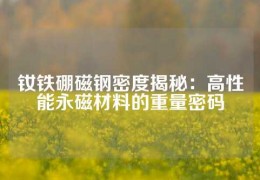 釹鐵硼磁鋼密度揭秘：高性能永磁材料的重量密碼