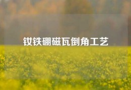 釹鐵硼磁瓦倒角工藝