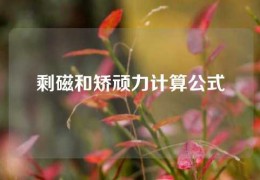 剩磁和矯頑力計算公式