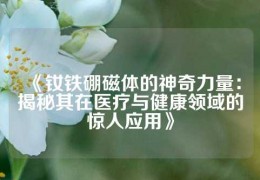 《釹鐵硼磁體的神奇力量：揭秘其在醫(yī)療與健康領(lǐng)域的驚人應(yīng)用》