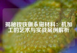 揭秘釹鐵硼永磁材料：機加工的藝術與實戰案例解析