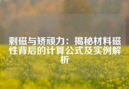 剩磁與矯頑力：揭秘材料磁性背后的計算公式及實(shí)例解析
