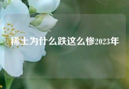 稀土為什么跌這么慘2023年