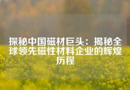 探秘中國(guó)磁材巨頭：揭秘全球領(lǐng)先磁性材料企業(yè)的輝煌歷程