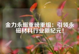 金力永磁重磅重組：引領(lǐng)永磁材料行業(yè)新紀元！