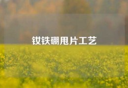 釹鐵硼甩片工藝