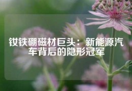 釹鐵硼磁材巨頭：新能源汽車背后的隱形冠軍