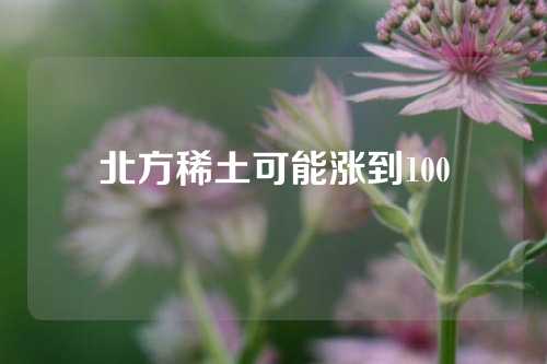 北方稀土可能漲到100