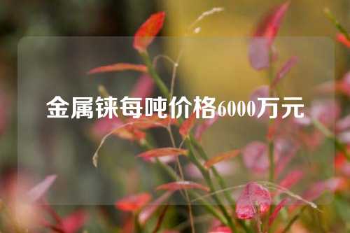 金屬錸每噸價格6000萬元