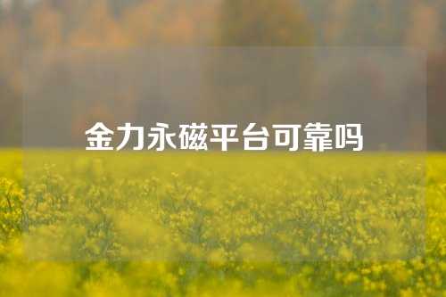 金力永磁平臺可靠嗎