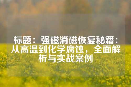 標題：強磁消磁恢復秘籍：從高溫到化學腐蝕，全面解析與實戰案例