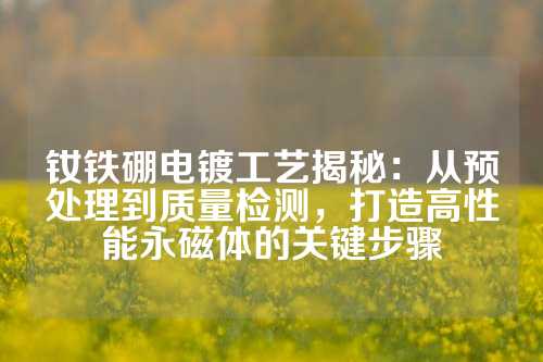 釹鐵硼電鍍工藝揭秘：從預處理到質量檢測，打造高性能永磁體的關鍵步驟