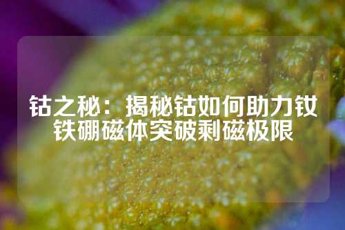 鈷之秘：揭秘鈷如何助力釹鐵硼磁體突破剩磁極限