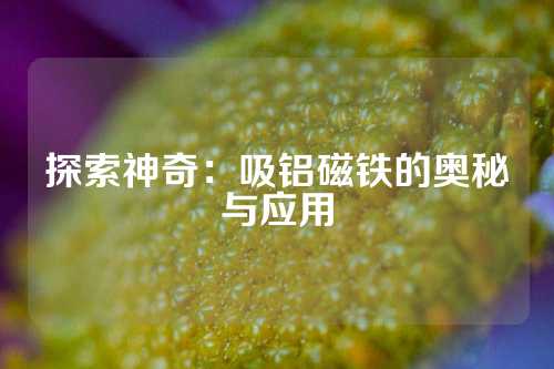 探索神奇：吸鋁磁鐵的奧秘與應用