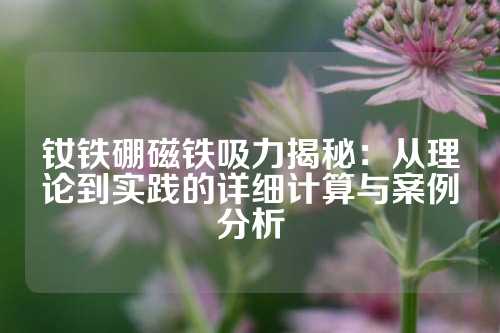 釹鐵硼磁鐵吸力揭秘：從理論到實踐的詳細計算與案例分析