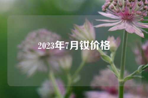 2023年7月釹價(jià)格