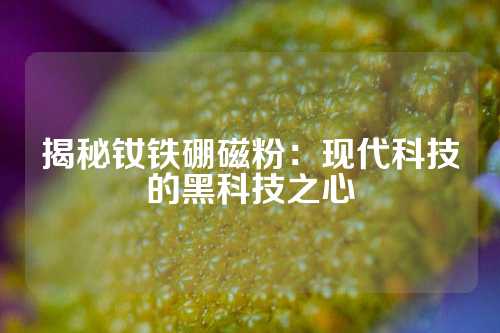 揭秘釹鐵硼磁粉：現代科技的黑科技之心