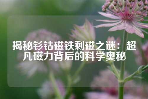 揭秘釤鈷磁鐵剩磁之謎：超凡磁力背后的科學奧秘