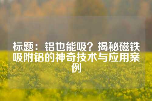 標題：鋁也能吸？揭秘磁鐵吸附鋁的神奇技術與應用案例