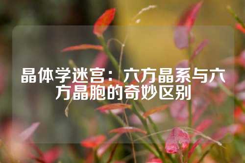 晶體學(xué)迷宮:六方晶系與六方晶胞的奇妙區(qū)別
