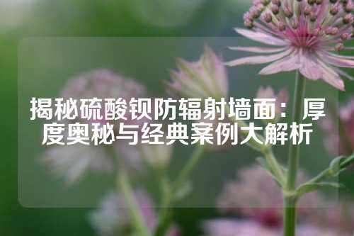 揭秘硫酸鋇防輻射墻面：厚度奧秘與經典案例大解析