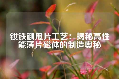 釹鐵硼甩片工藝:揭秘高性能薄片磁體的制造奧秘