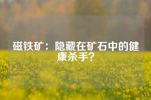 磁鐵礦：隱藏在礦石中的健康殺手？