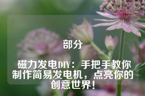 部分
磁力發(fā)電DIY:手把手教你制作簡易發(fā)電機(jī),點亮你的創(chuàng)意世界!