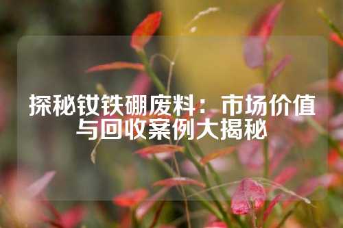 探秘釹鐵硼廢料：市場價值與回收案例大揭秘