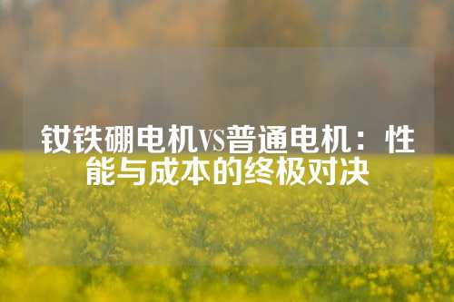 釹鐵硼電機(jī)VS普通電機(jī):性能與成本的終極對(duì)決