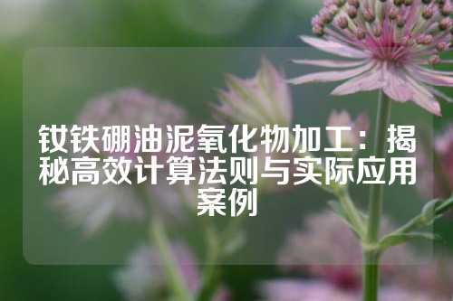 釹鐵硼油泥氧化物加工:揭秘高效計(jì)算法則與實(shí)際應(yīng)用案例