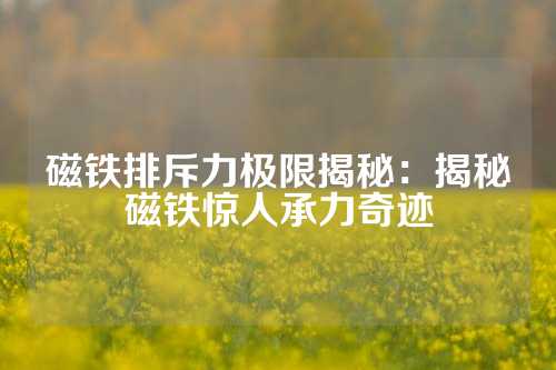 磁鐵排斥力極限揭秘：揭秘磁鐵驚人承力奇跡