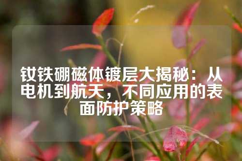 釹鐵硼磁體鍍層大揭秘:從電機(jī)到航天,不同應(yīng)用的表面防護(hù)策略
