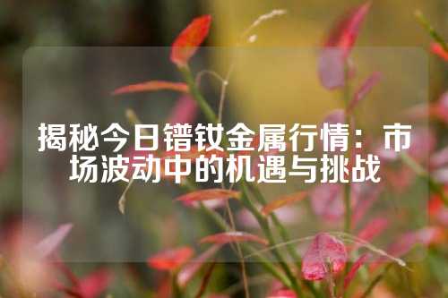揭秘今日鐠釹金屬行情：市場波動(dòng)中的機(jī)遇與挑戰(zhàn)